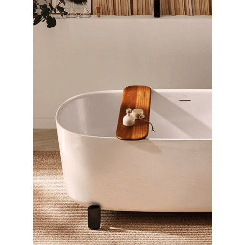 Bandeja portaobjetos bañera mistral madera iroco - Enki Hogar