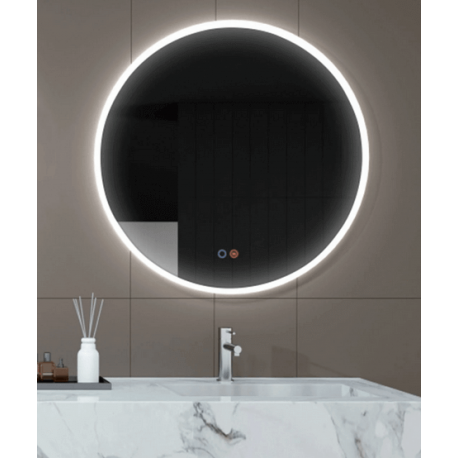 Aplike - Espejo de Baño Rectangular con Luz LED - Función AntiVaho - Luz  Blanca Neutra (4000K) - 80 x 70cm