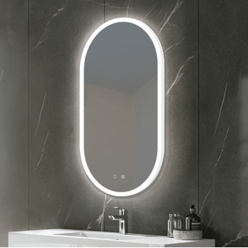 Espejo ovalado marco negro - RIO de LED Imex
