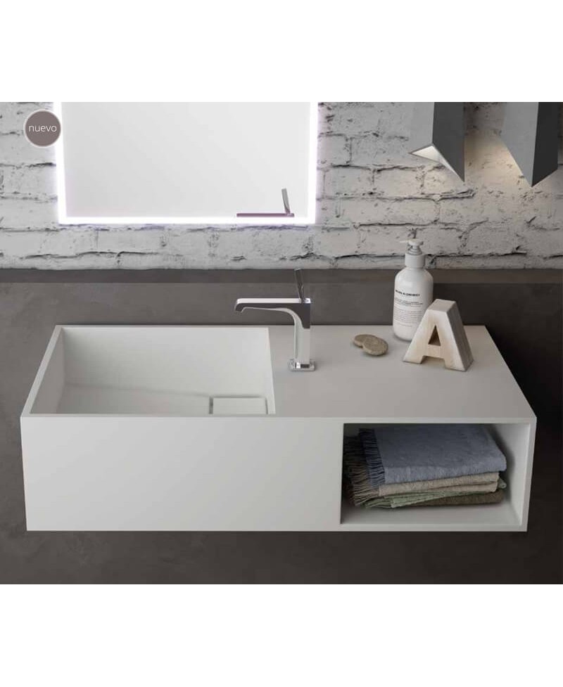 Poner la mesa factible mando Mueble lavabo Mural Solid Surface