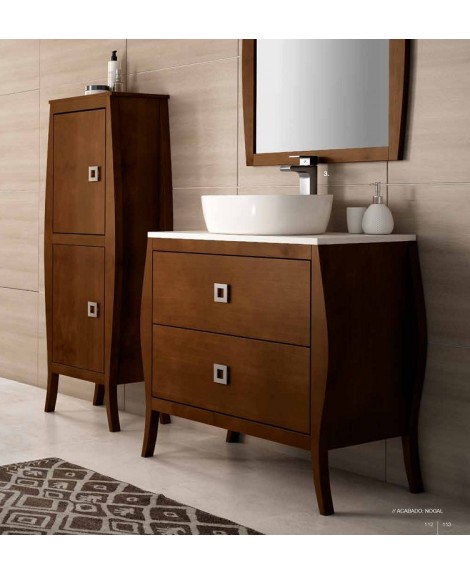 Mueble de baño suspendido de 120 cm con lavabo integrado color griggio  Modelo Granada