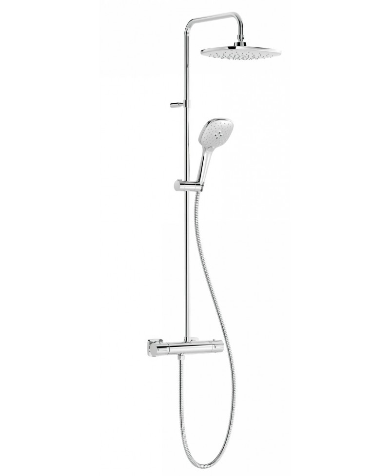 Conjunto de ducha termostático de acero inox y latón modelo VIGO
