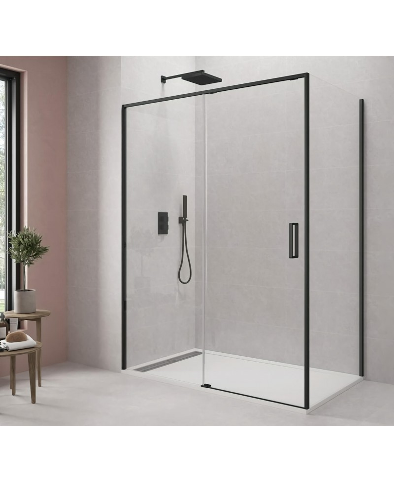 Tirador universal estandar para puerta de mampara de ducha, MATE, CROMADO,  todas las marcas, para puertas de vidrio y aluminio