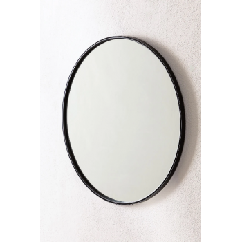 Espejo enmarcado redondo Alexa negro 70 x 70 cm
